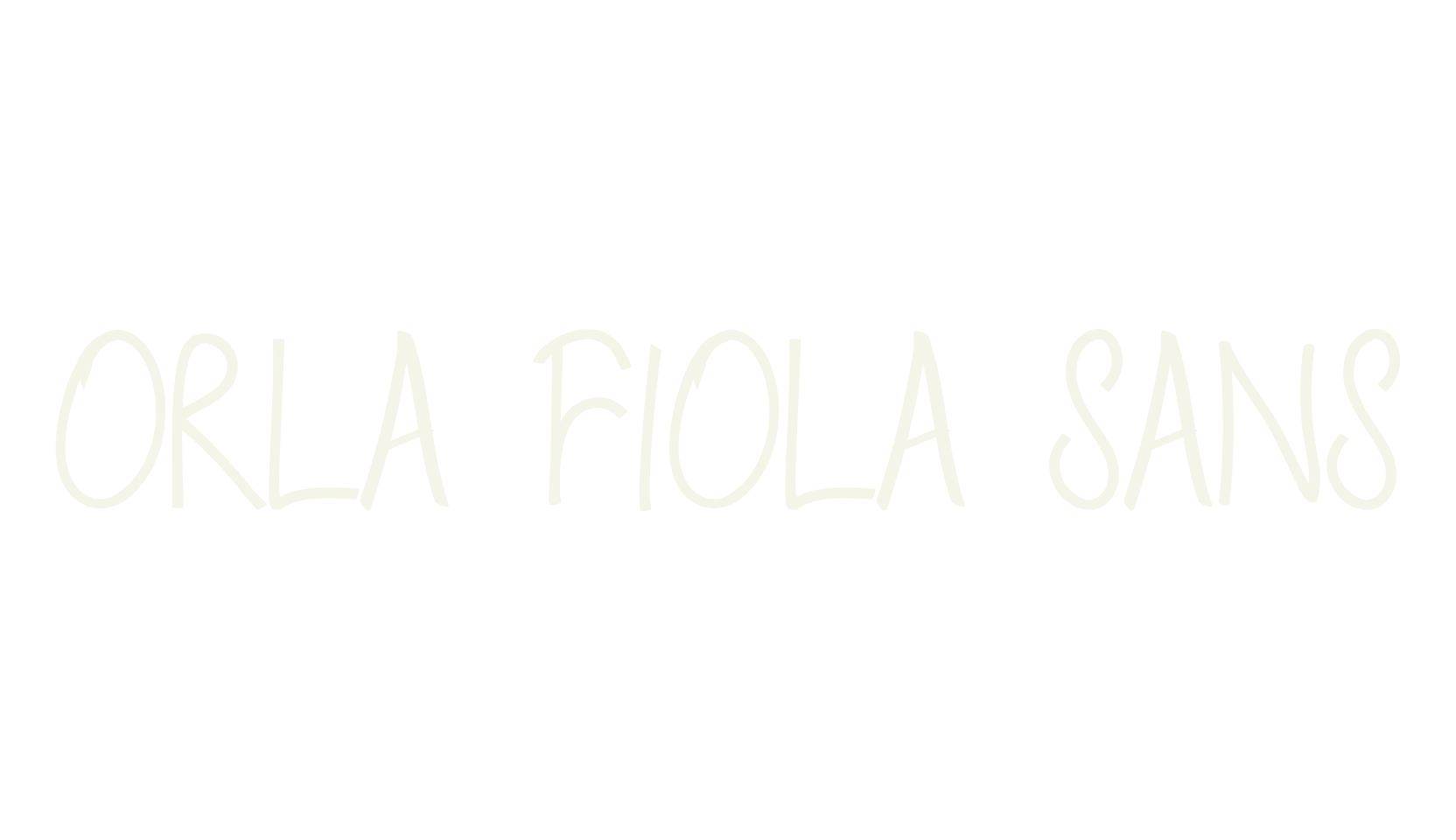 Orla Fiola Sans, classic font preview