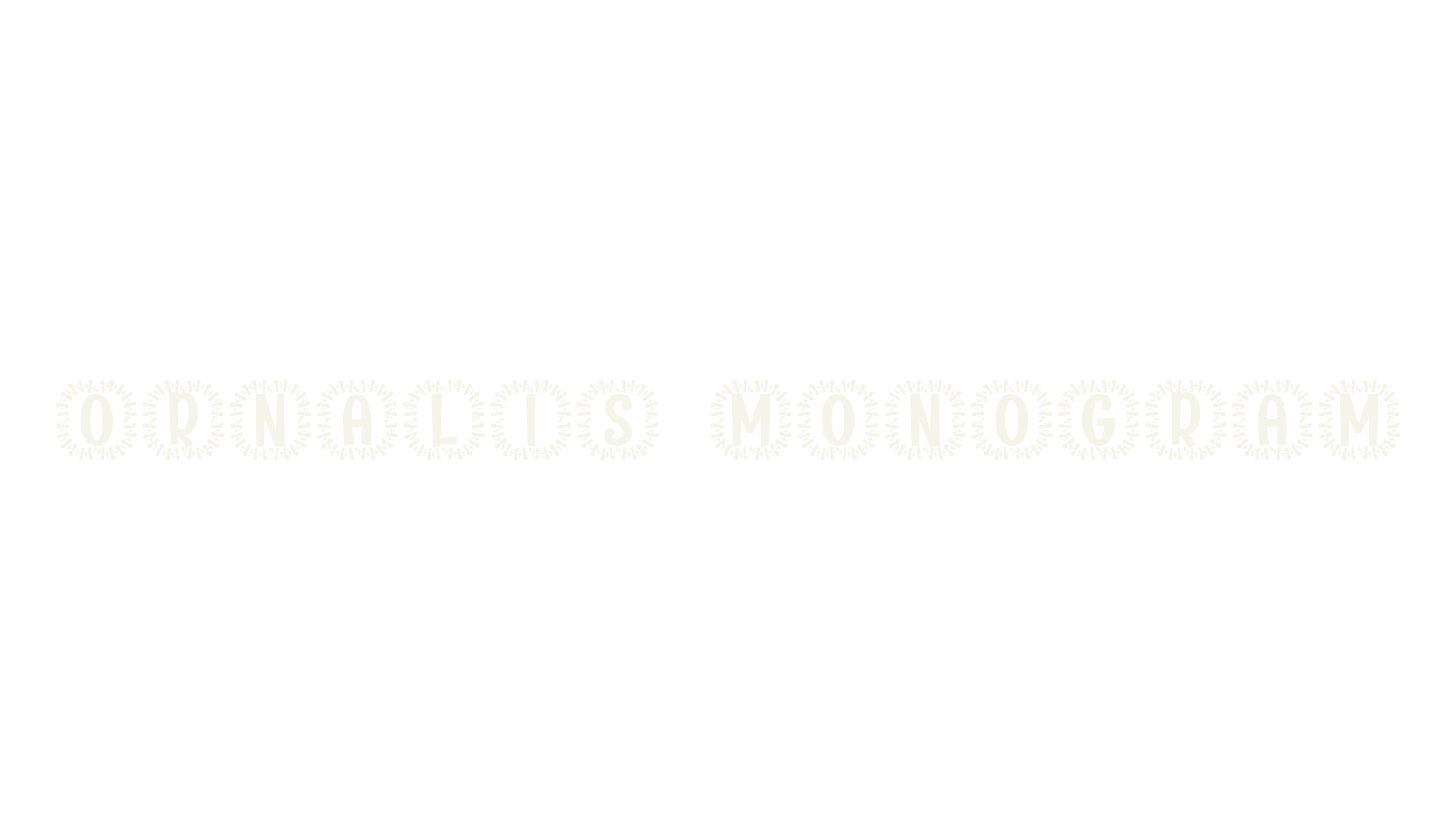 Ornalis Monogram, fancy font preview