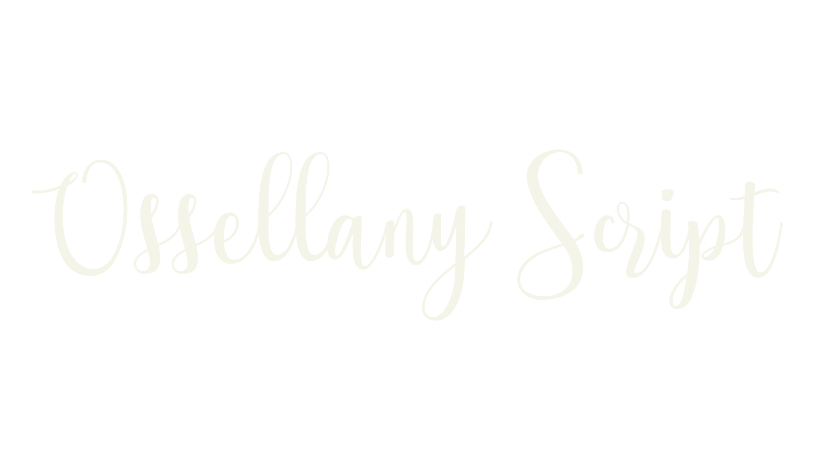 Ossellany Script, handwriting font preview