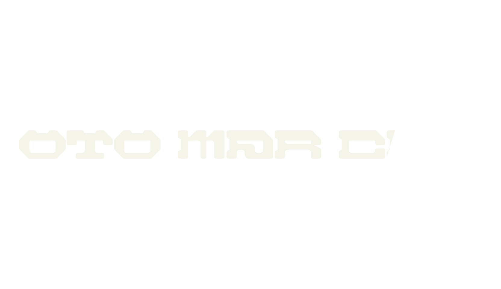 OTO MAR CUS, futuristic font preview