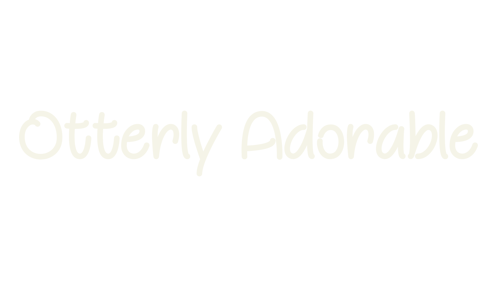 Otterly Adorable, handwritten font preview
