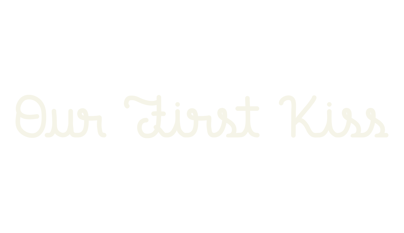 Our First Kiss, calligraphy font preview