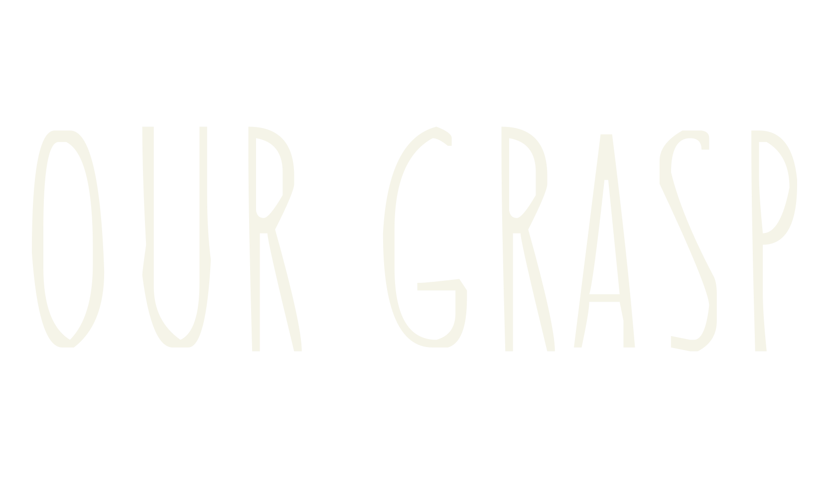 Our Grasp, classic font preview