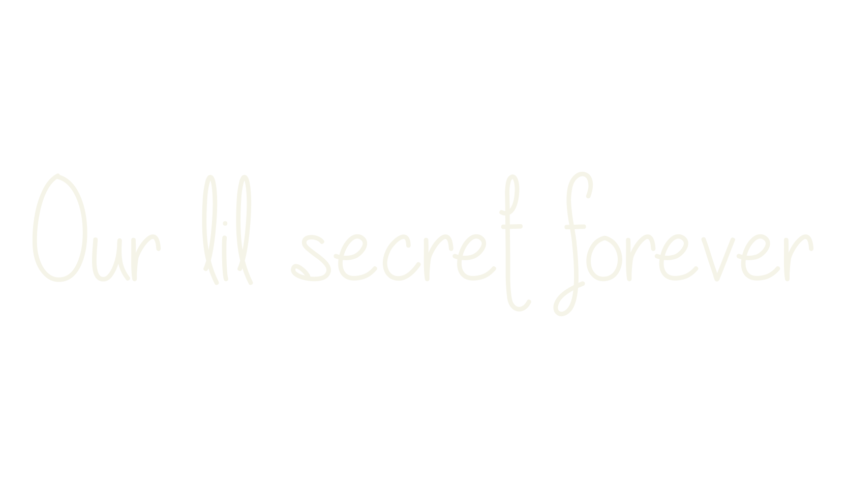 Our lil secret forever, handwritten font preview