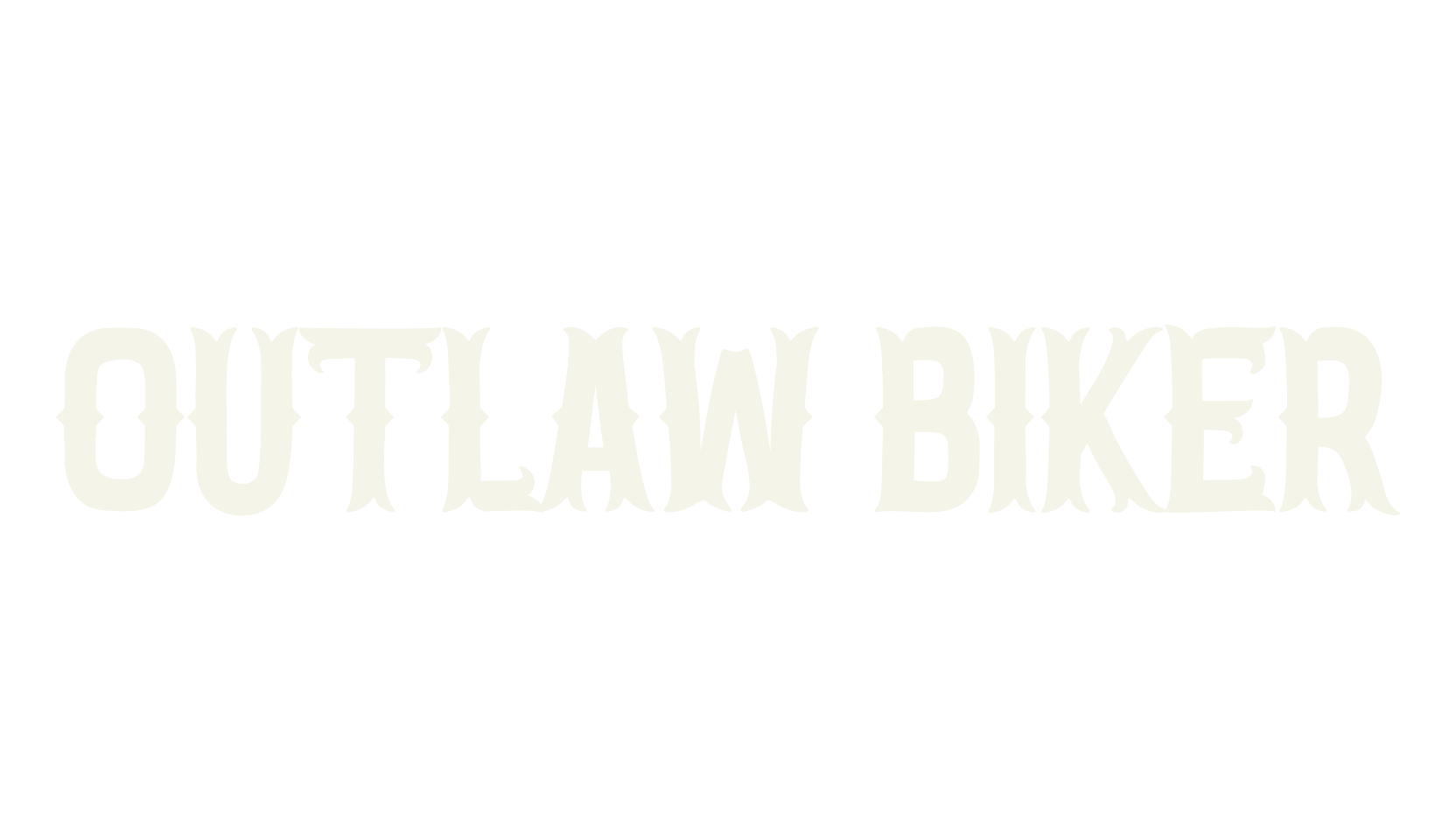 Outlaw Biker, creative font preview