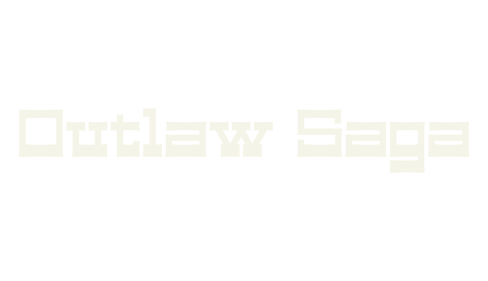 Outlaw Saga, serif font preview