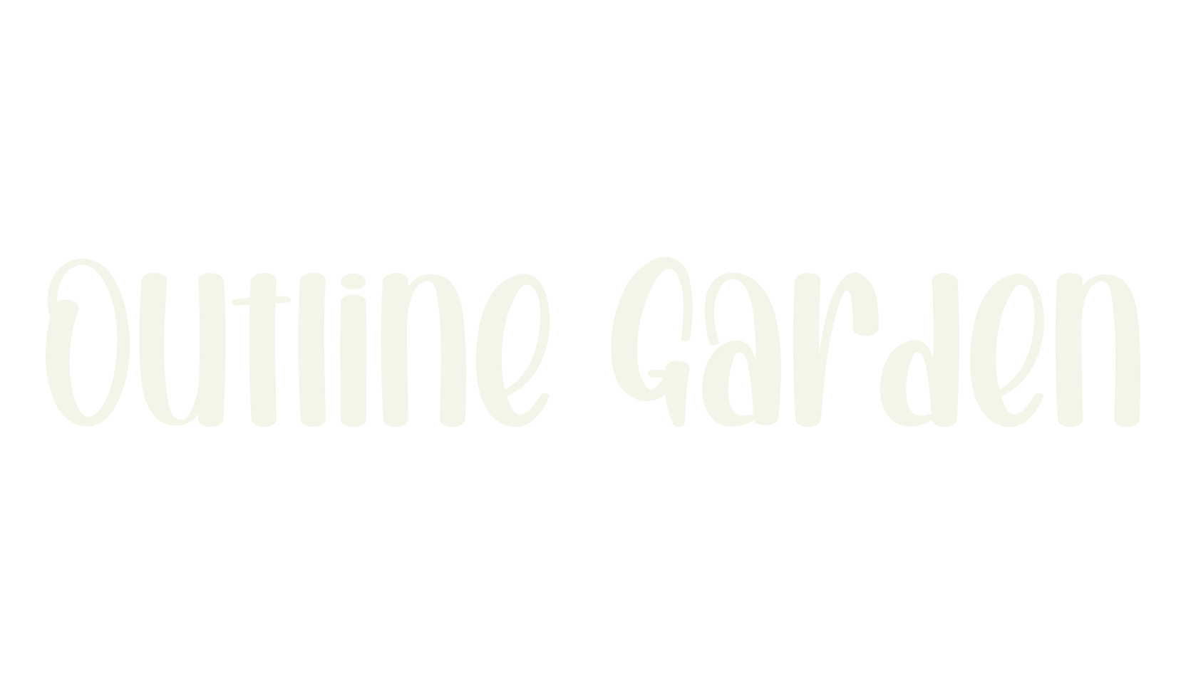 Outline Garden, script font preview