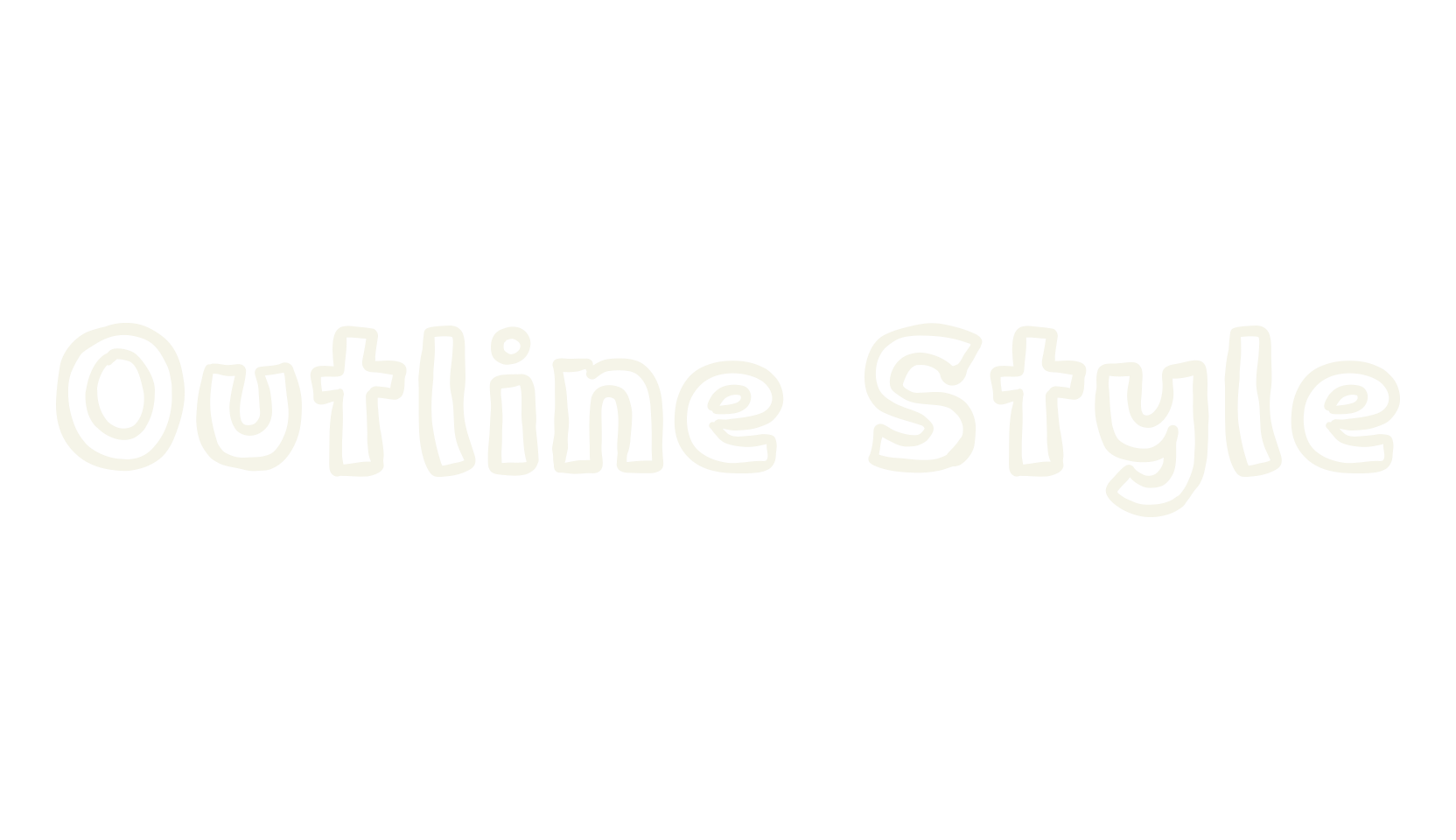 Outline Style, display market font preview