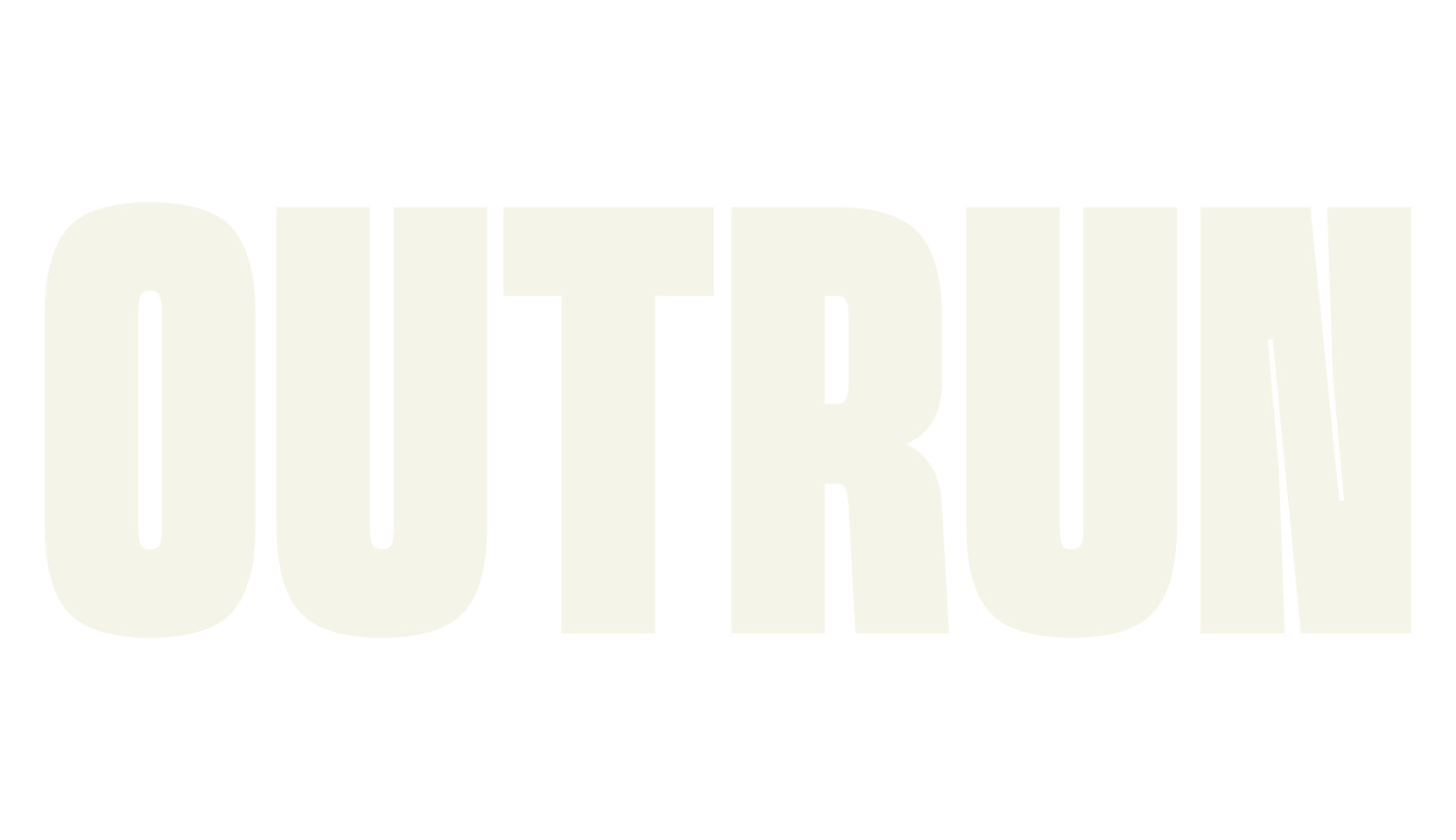 Outrun, sports font preview