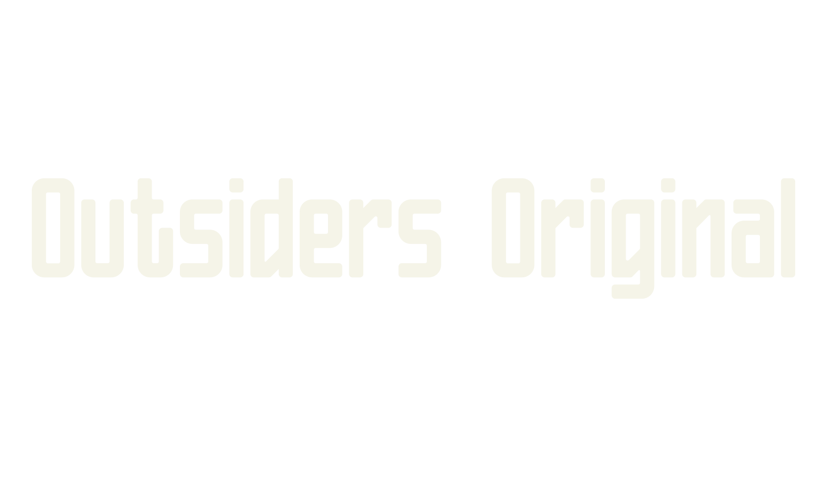 Outsiders Original, sans serif font preview