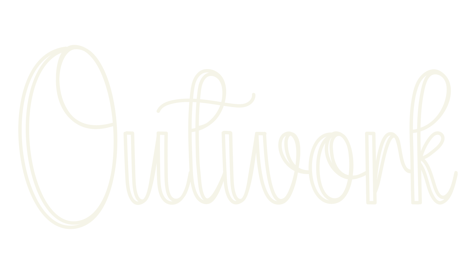 Outwork, calligraphy font preview
