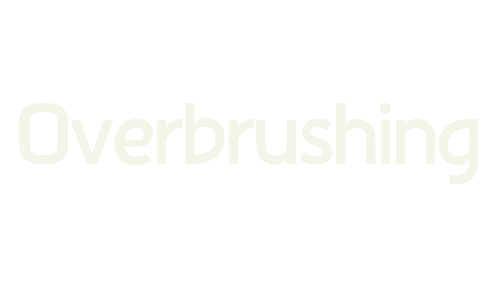Overbrushing, sans serif font preview