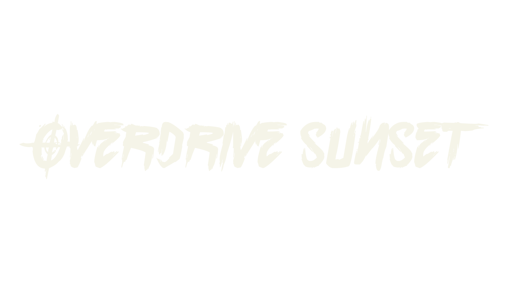 Overdrive Sunset, handwritten font preview