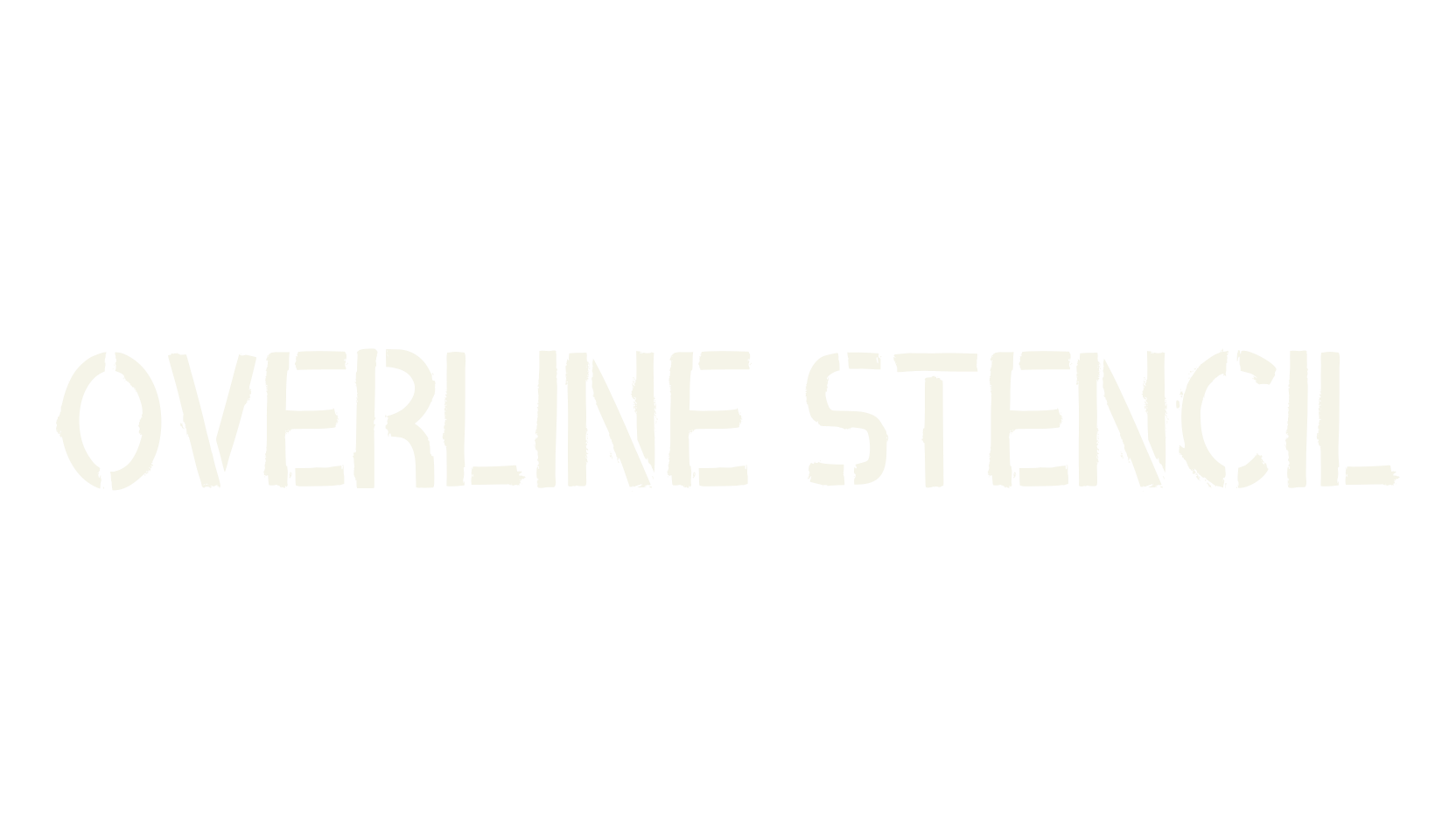 OVERLINE STENCIL, stencil font preview