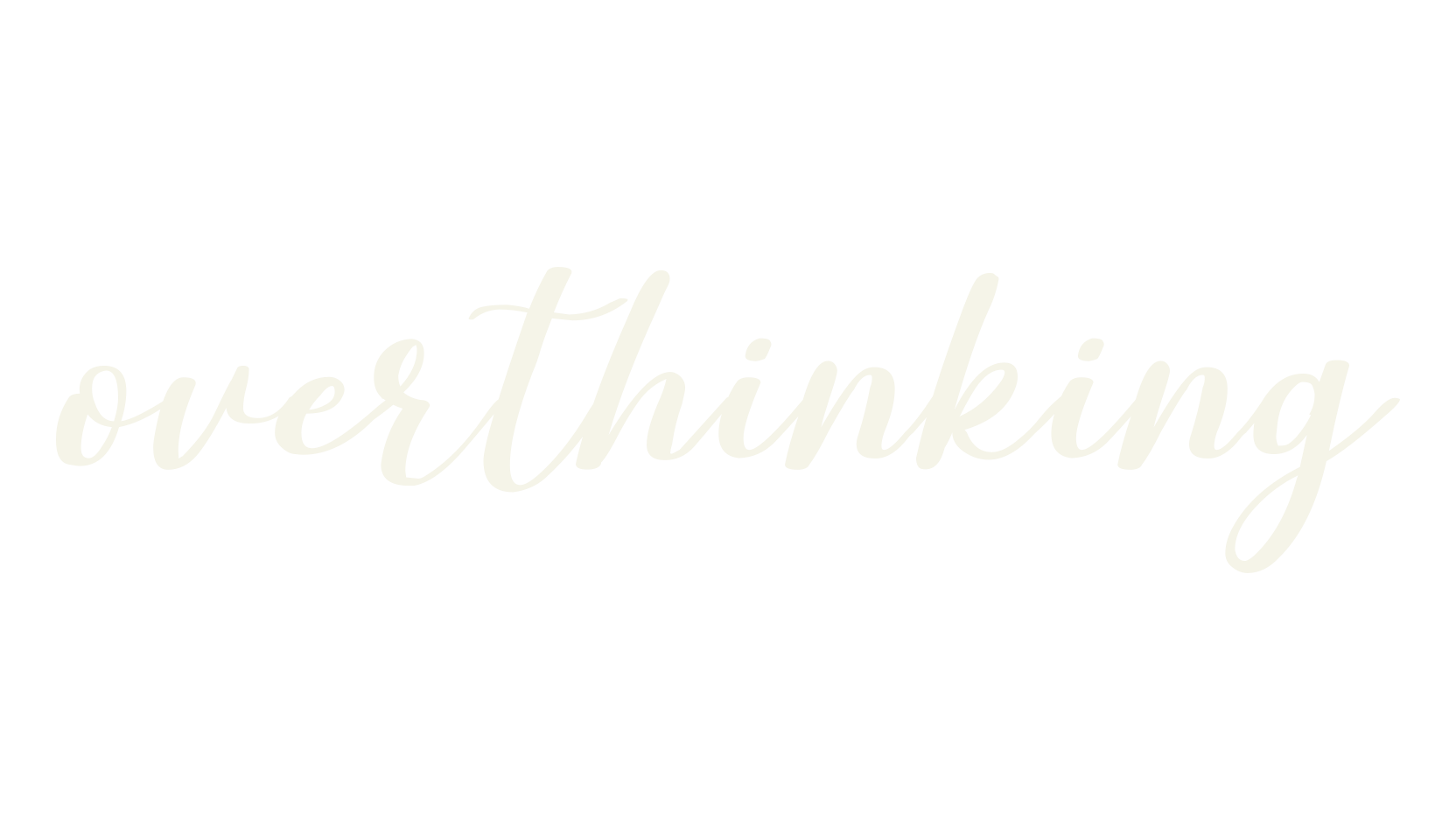 overthinking, calligraphy font preview