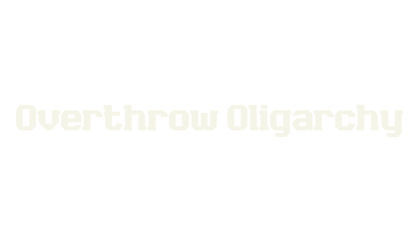 Overthrow Oligarchy, serif font preview