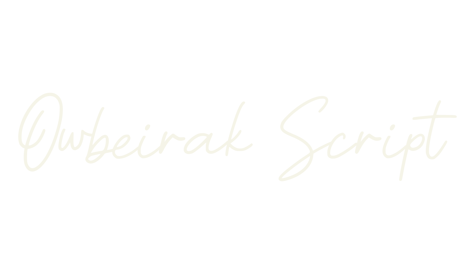 Owbeirak Script, script font preview