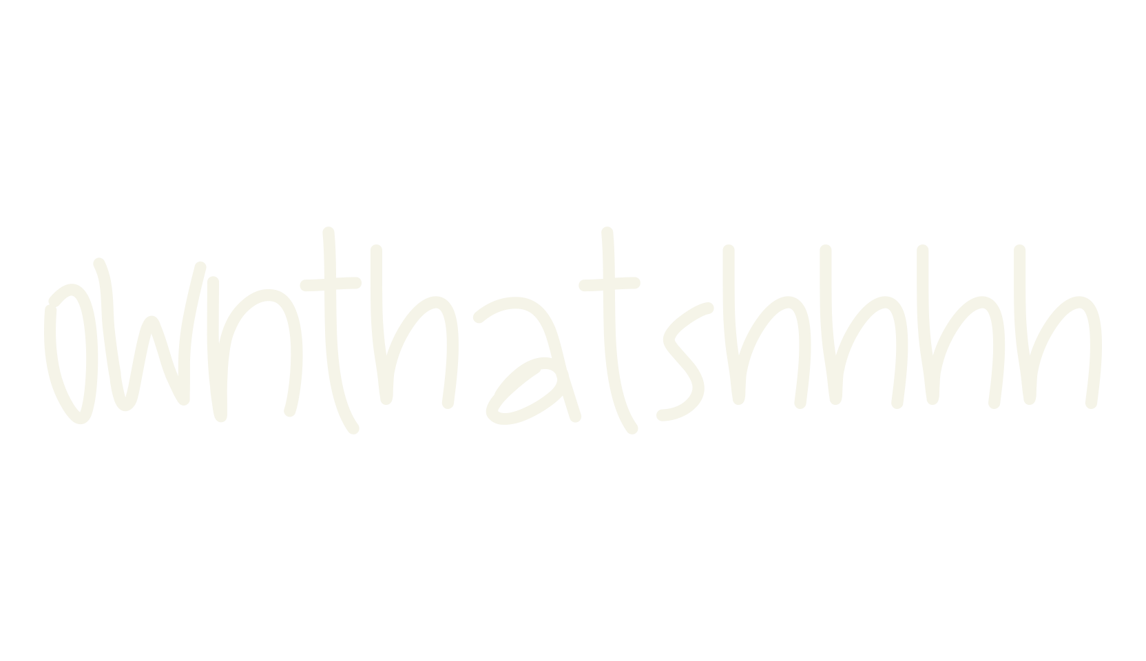 OwnThatShhhh, handwritten font preview