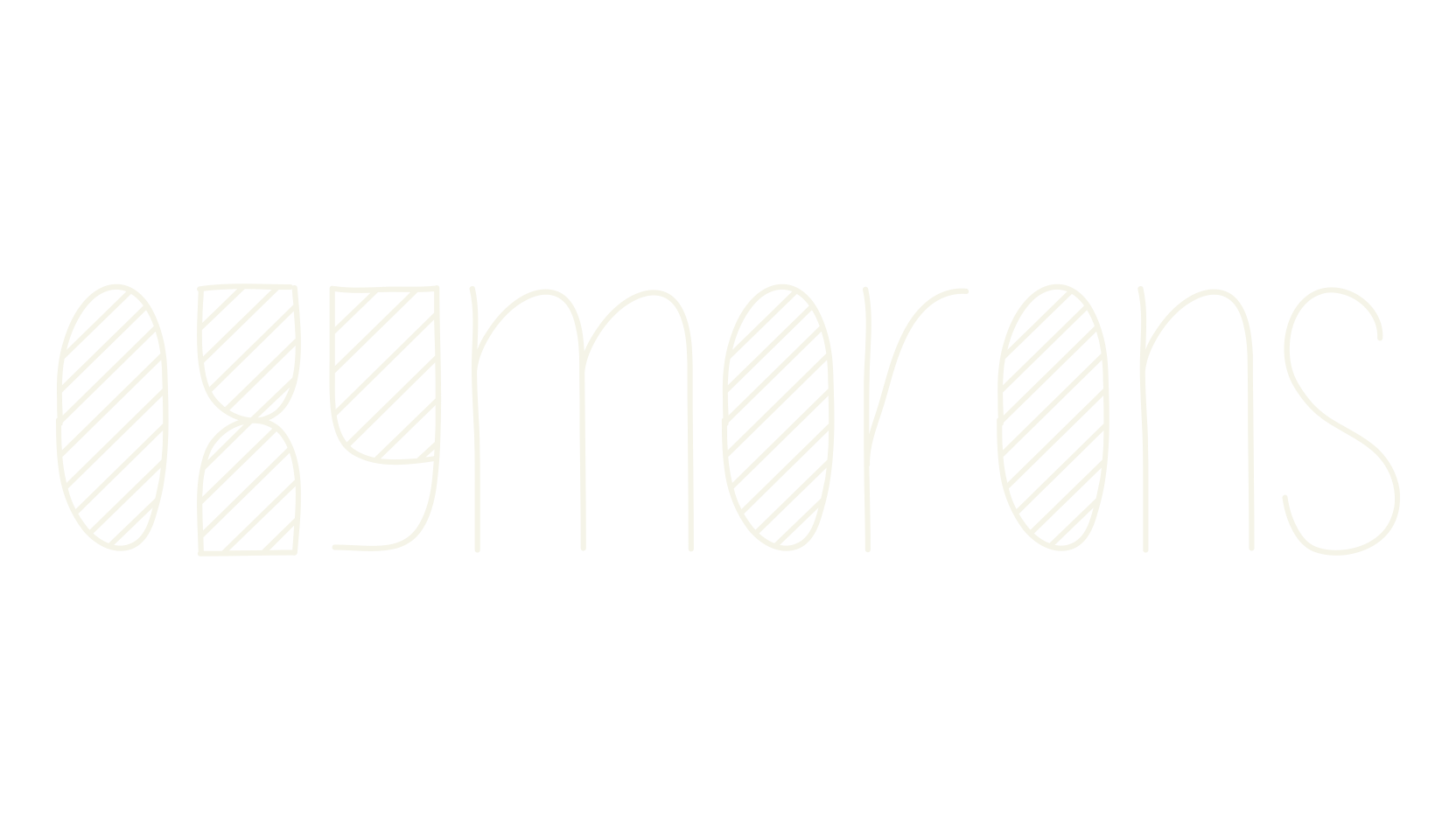 Oxymorons, cursive font preview
