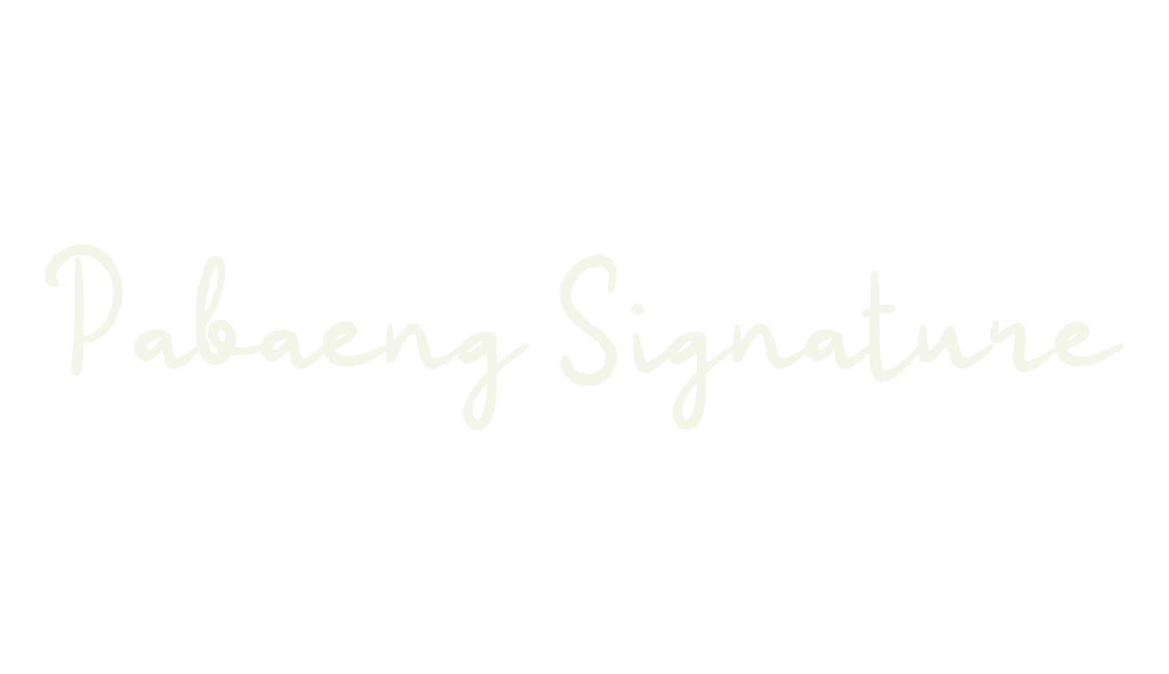 Pabaeng Signature, cursive font preview