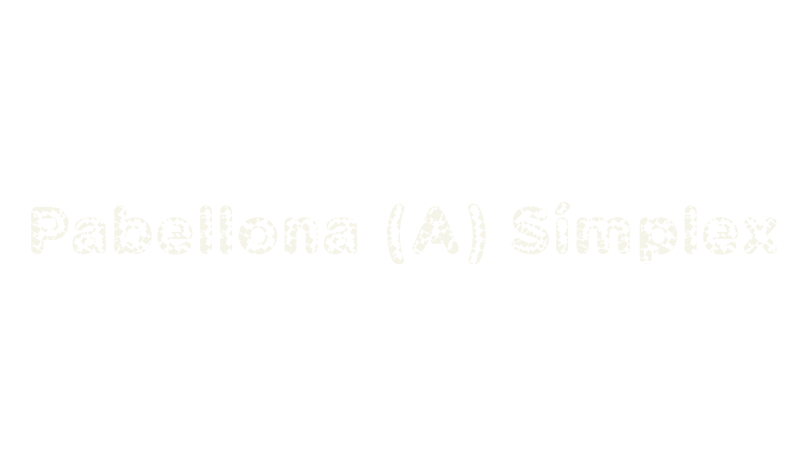 Pabellona (A) Símplex, grunge font preview