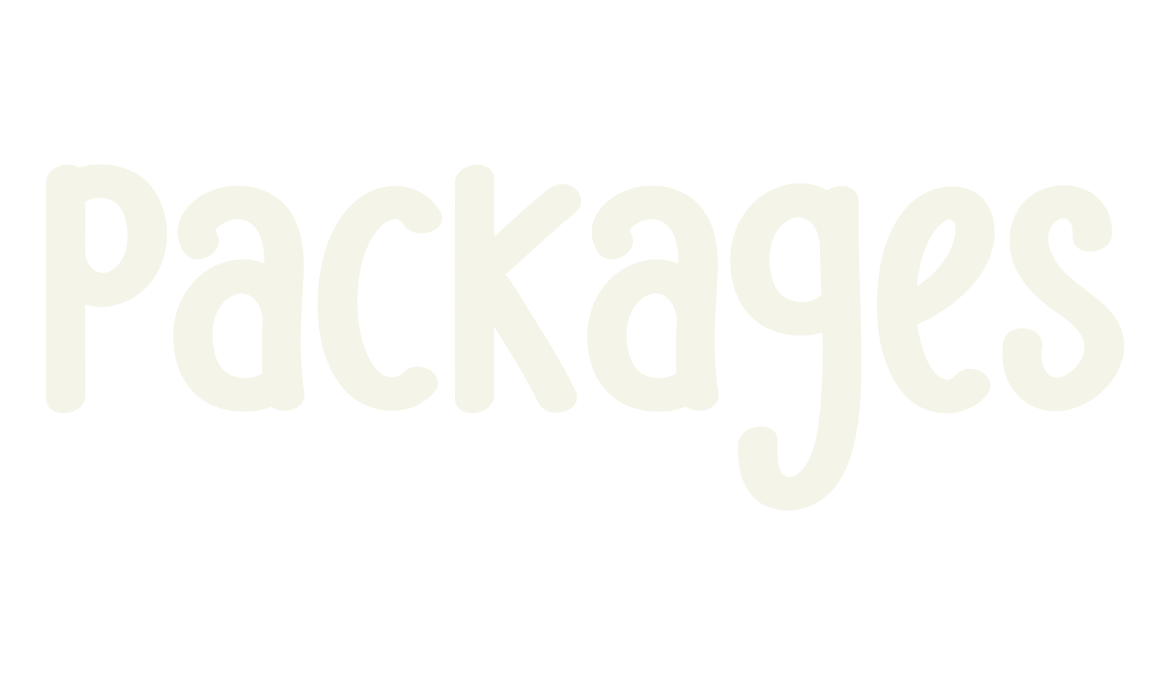 Packages, script font preview