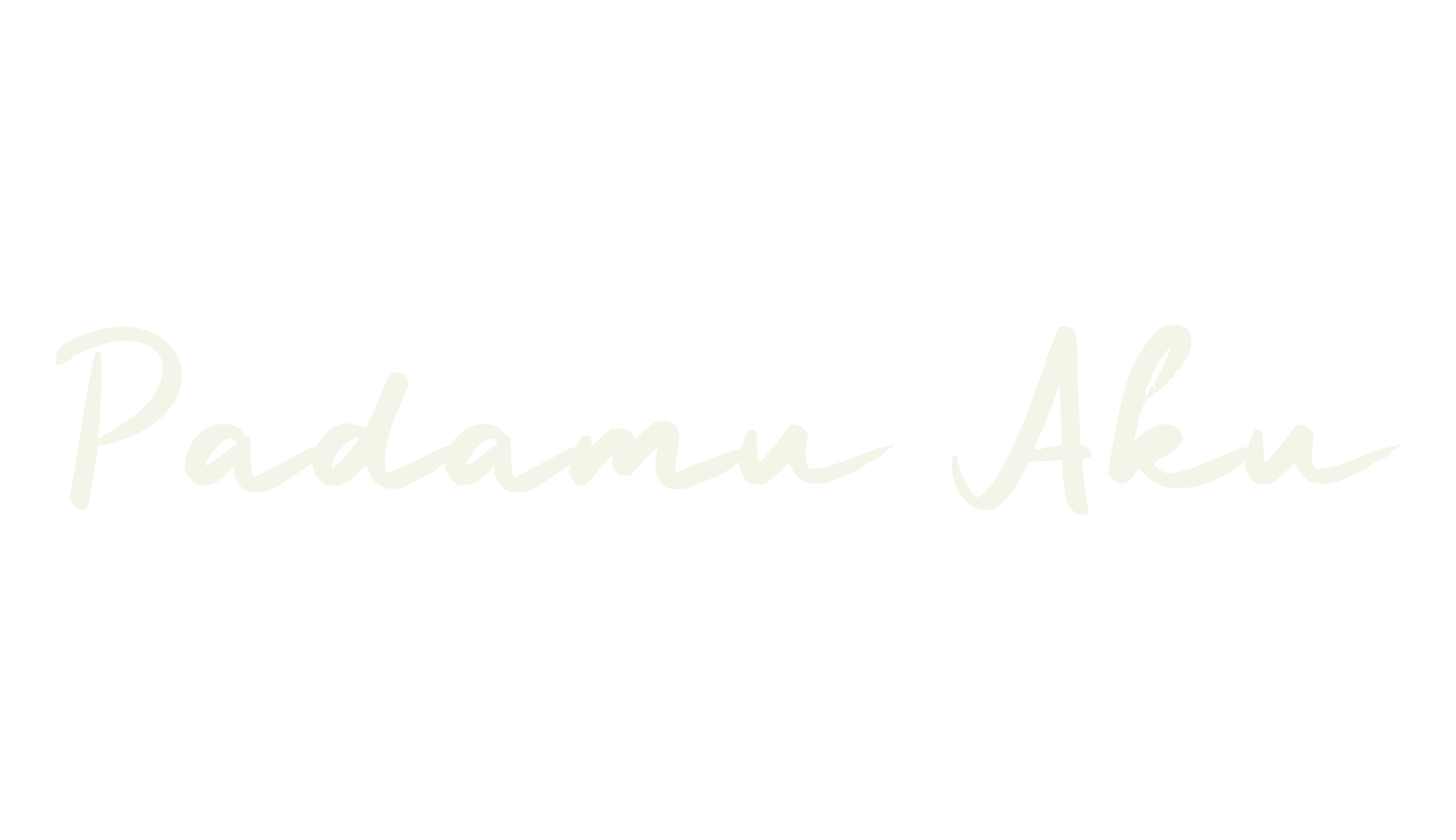 Padamu Aku, cursive font preview