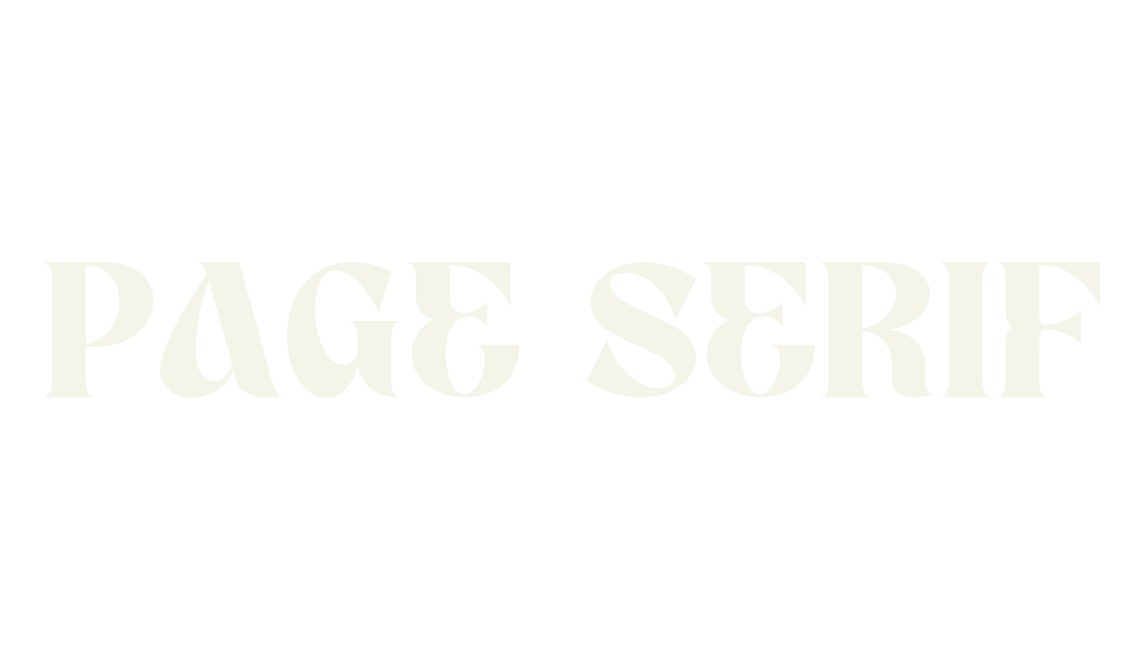 PAGE SERIF, serif font preview