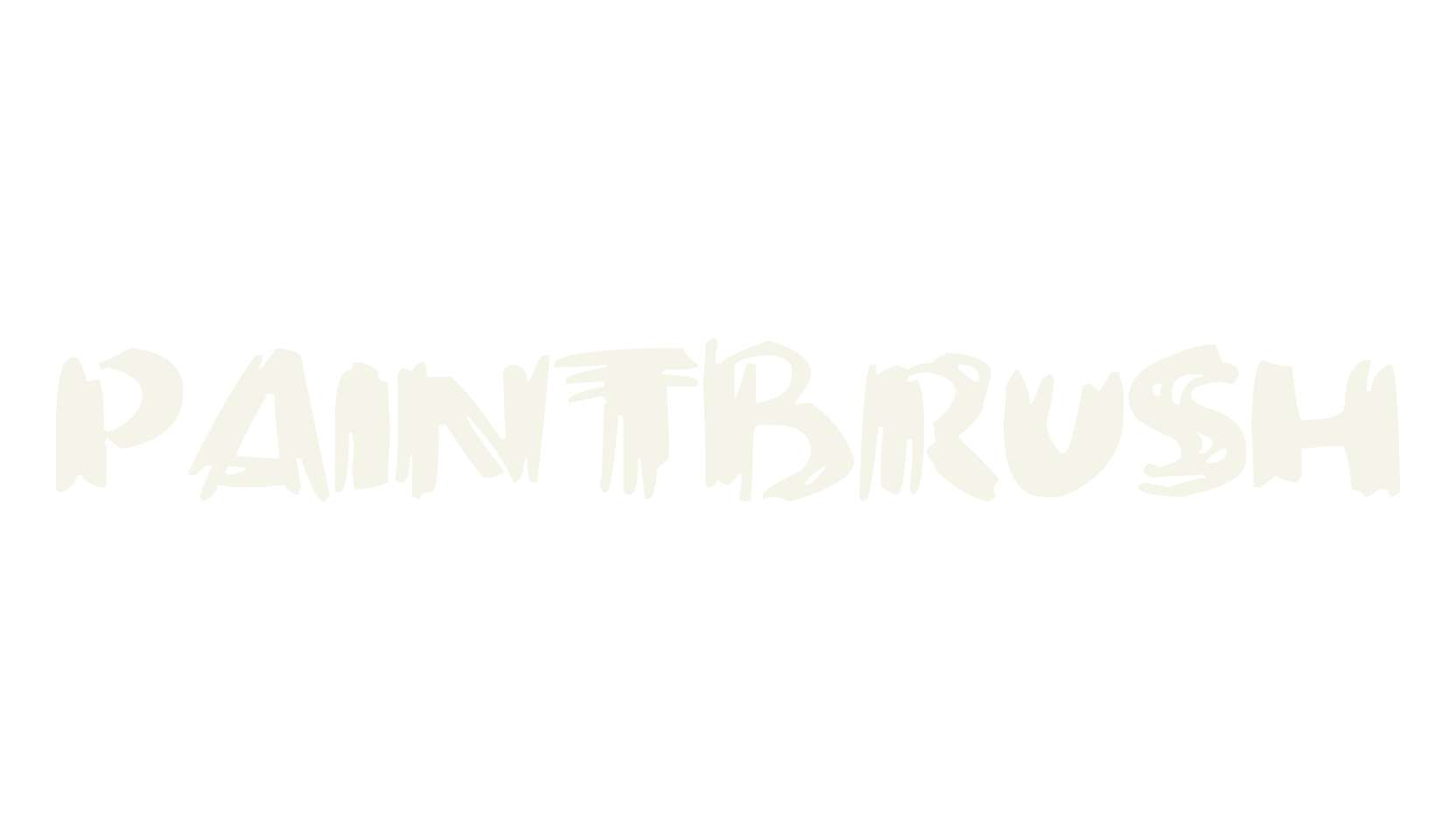 Paintbrush, handwritten font preview
