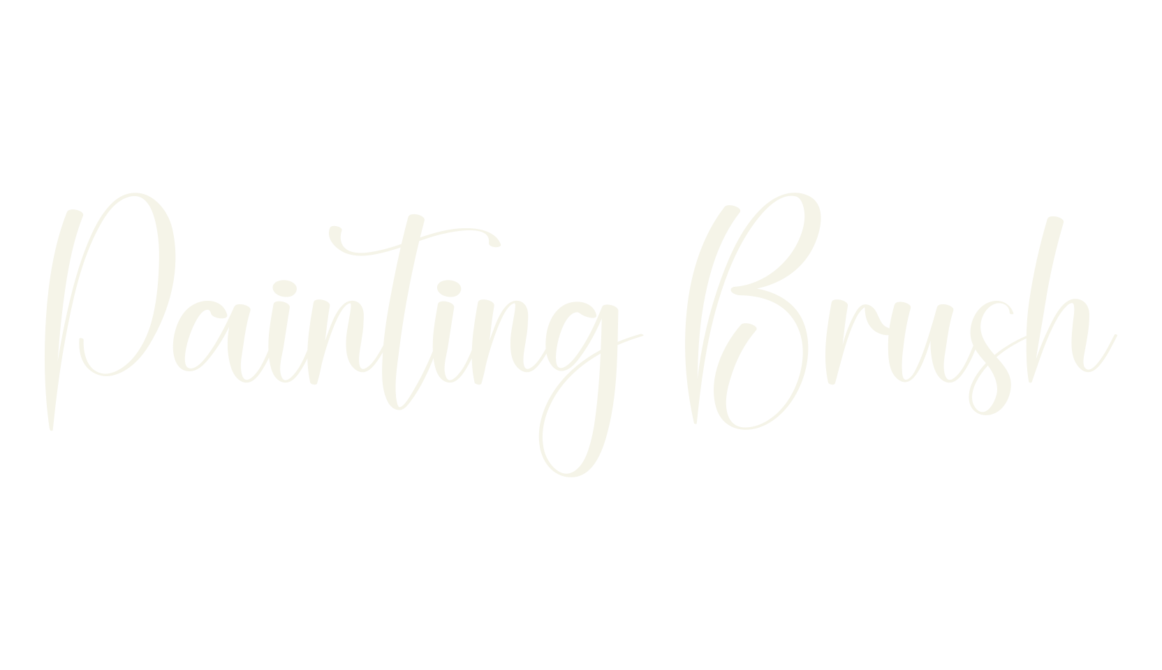 Painting Brush, calligraphy font preview