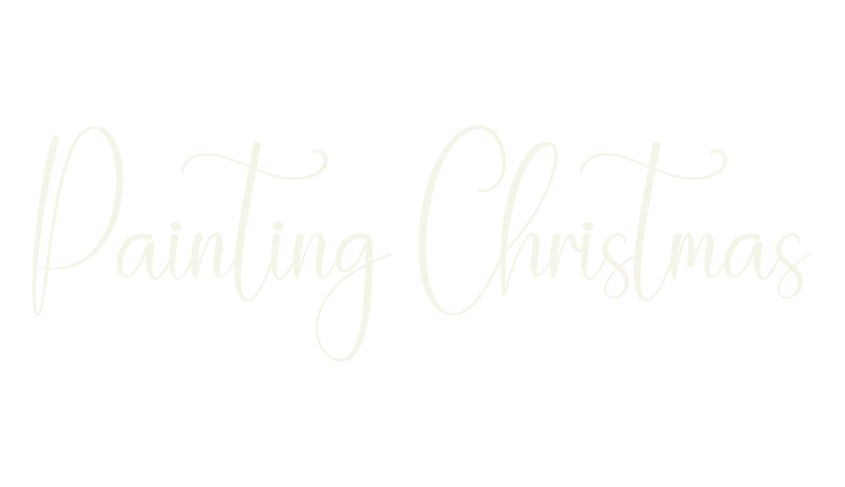 Painting Christmas, cursive font preview