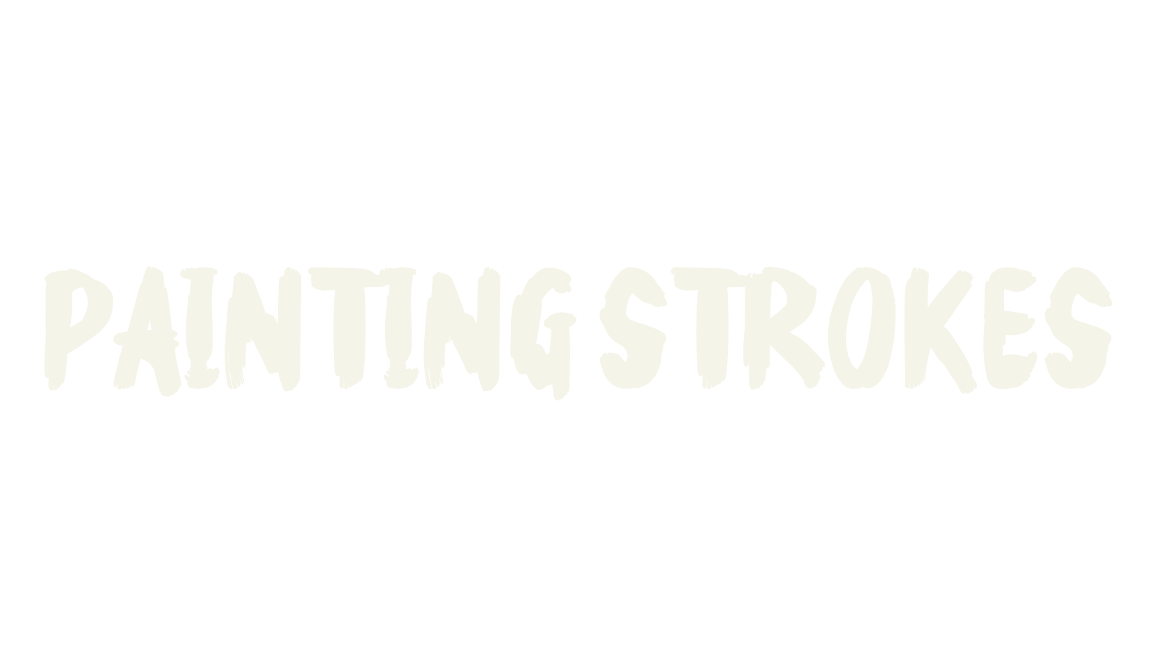 Painting Strokes, handwritten font preview