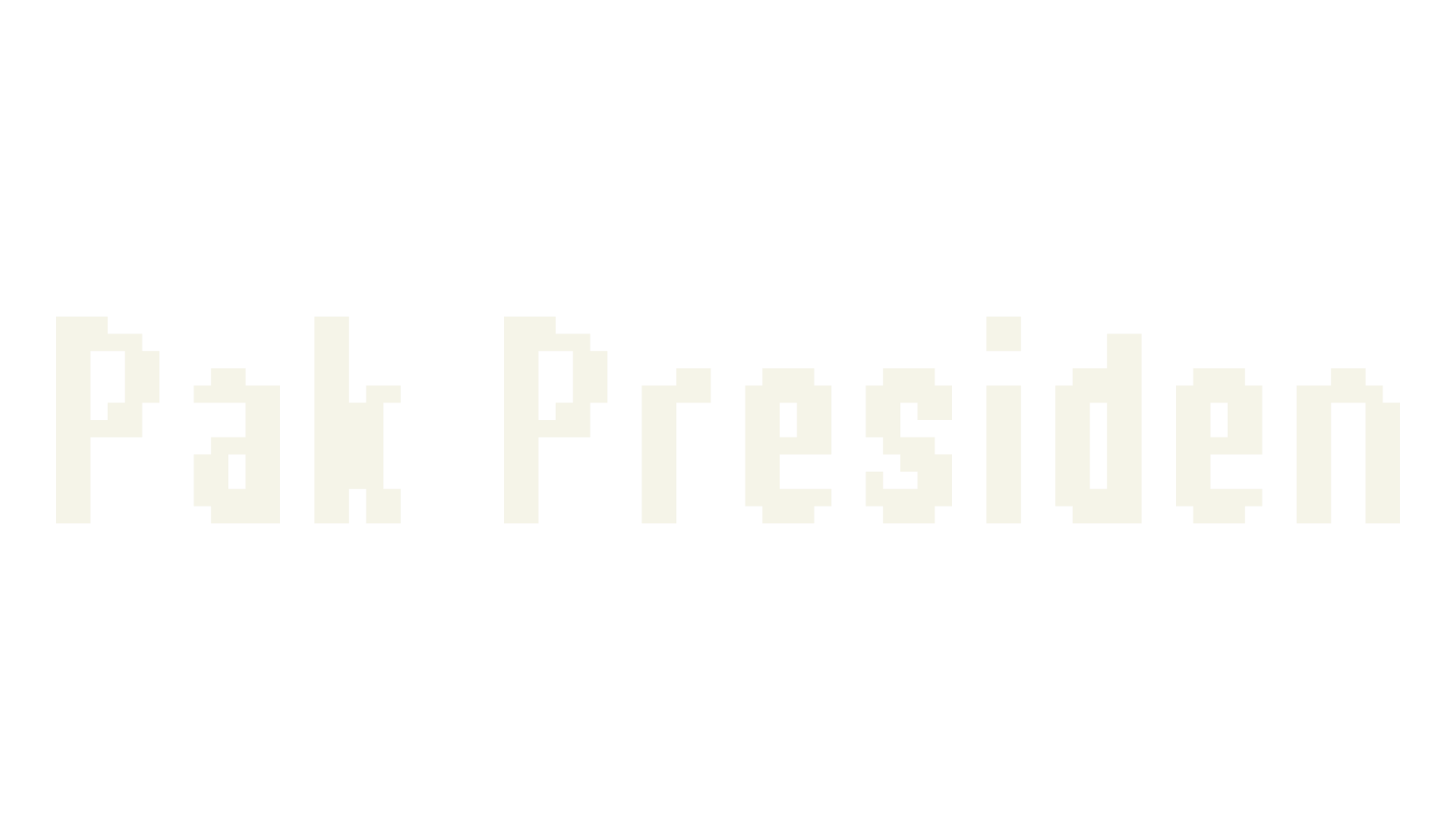 Pak Presiden, pixel font preview