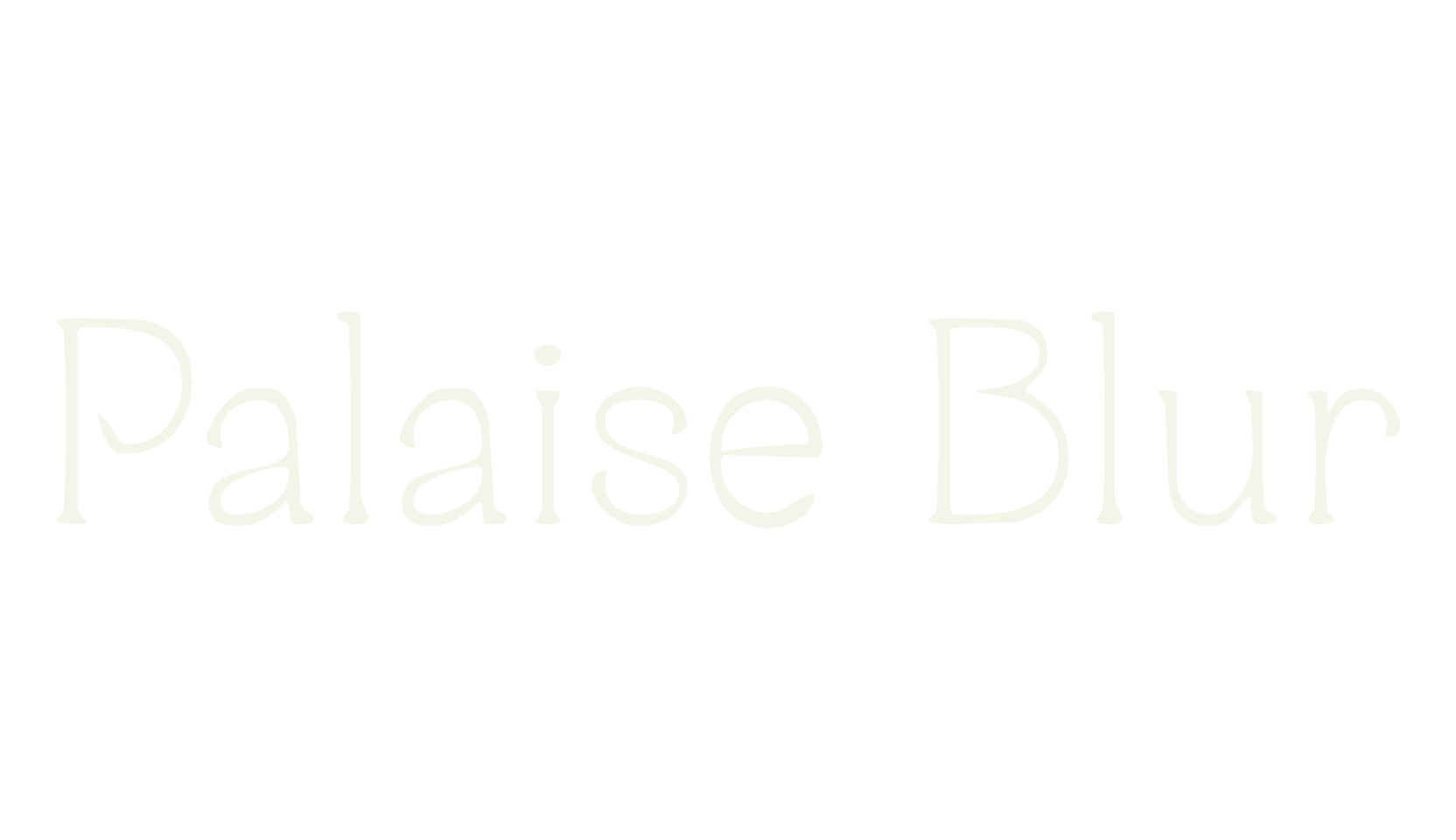 Palaise Blur, letter font preview