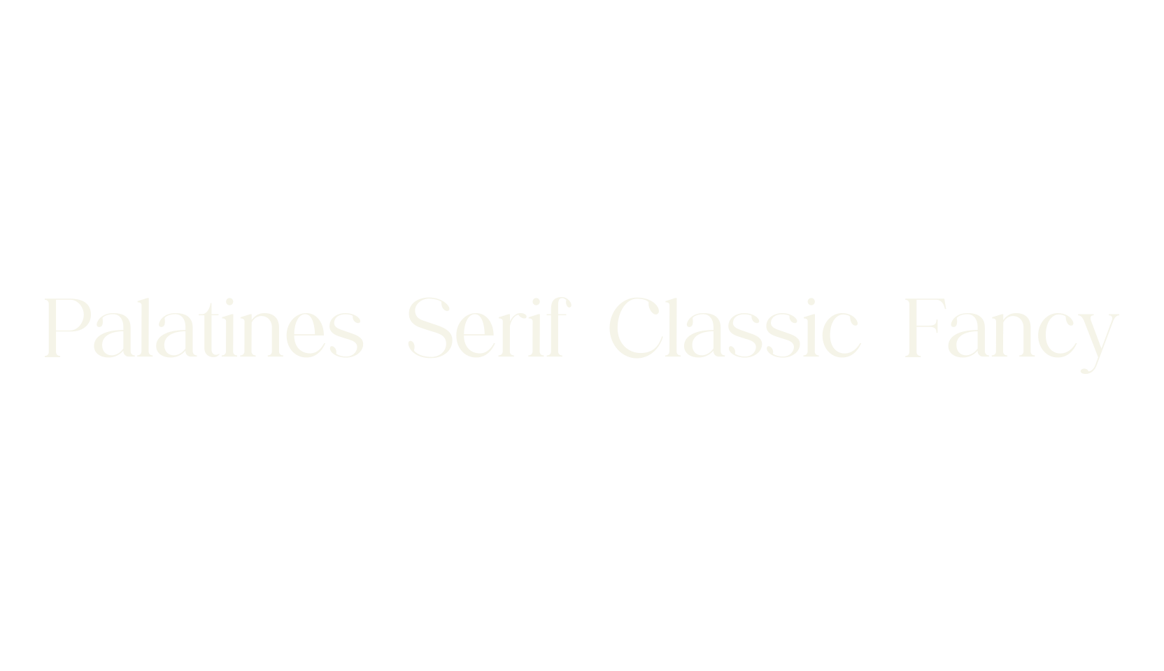 Palatines Serif Classic Fancy, serif font preview