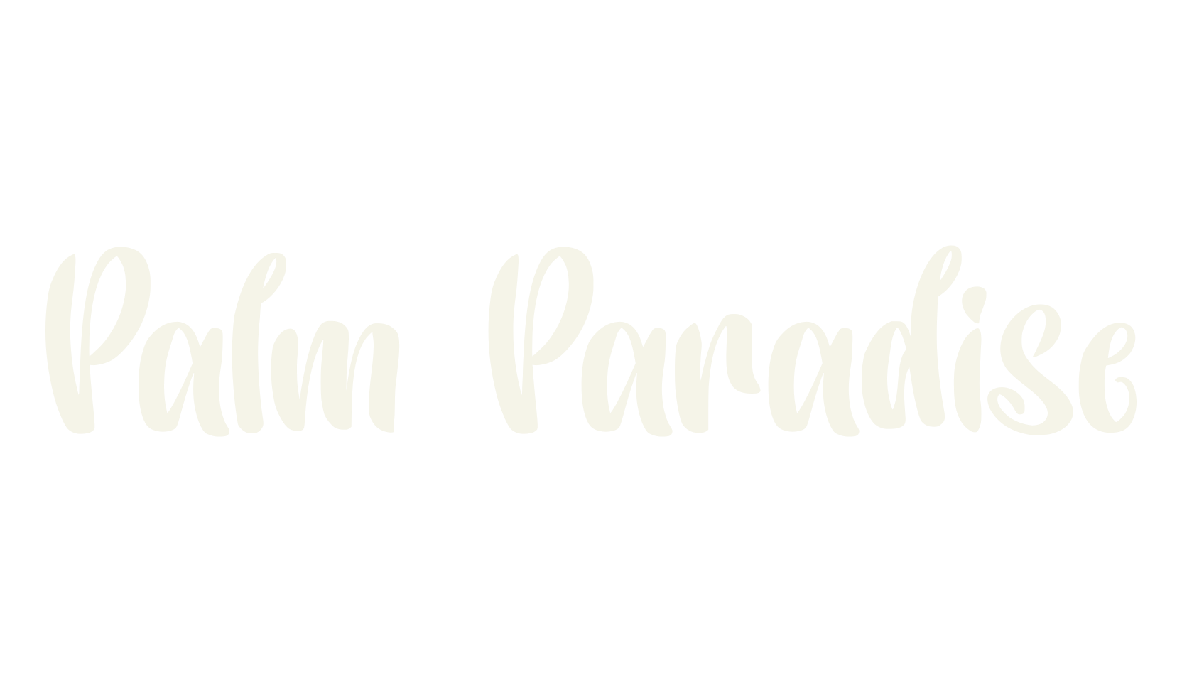 Palm Paradise, script font preview