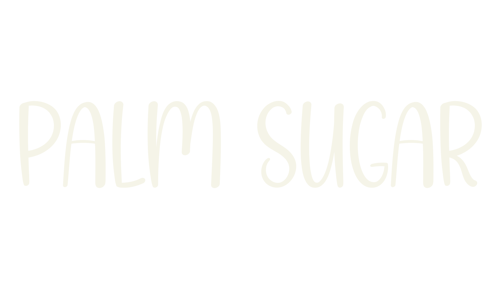 Palm Sugar, handwriting font preview