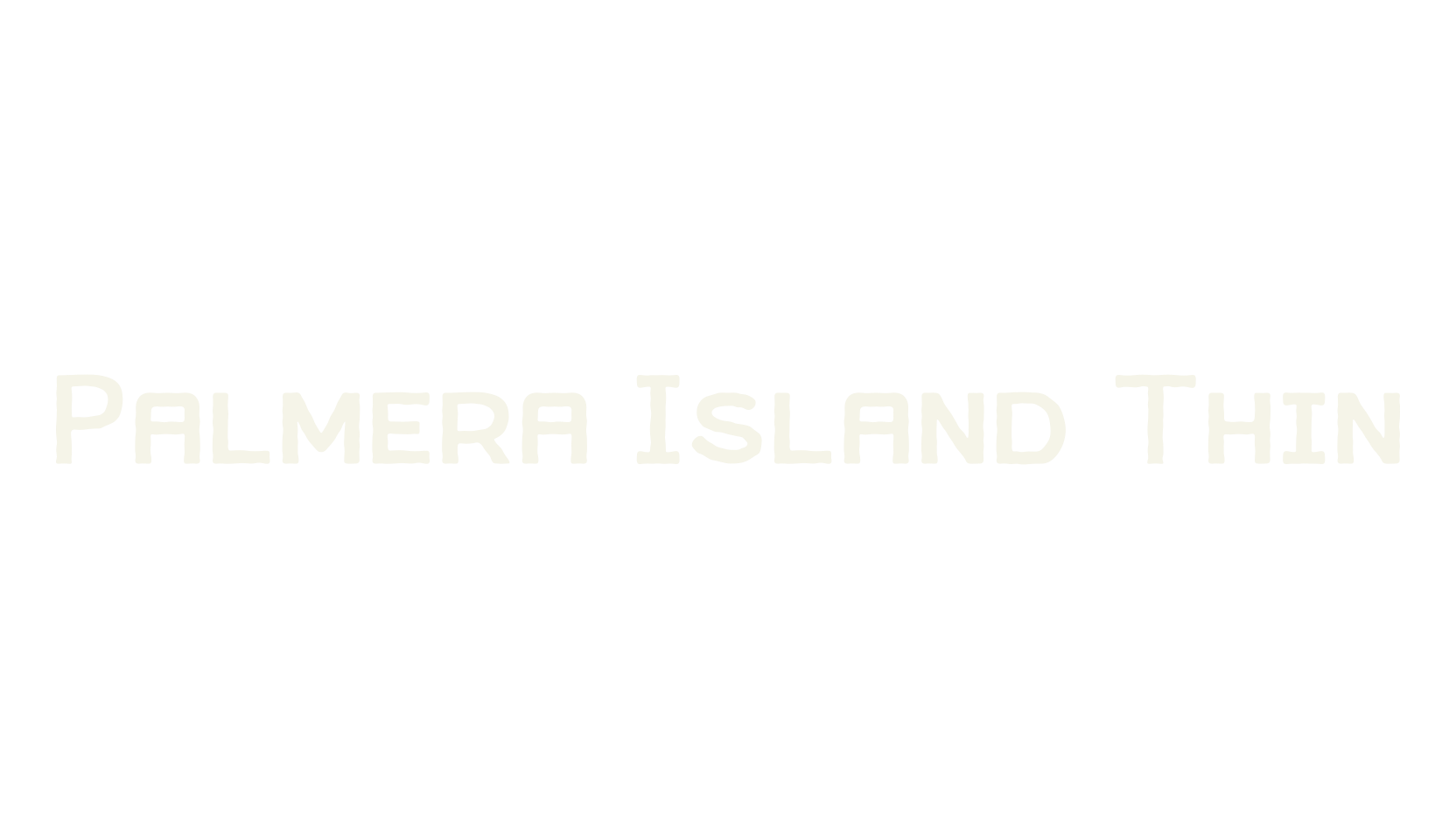 Palmera Island Thin, display market font preview