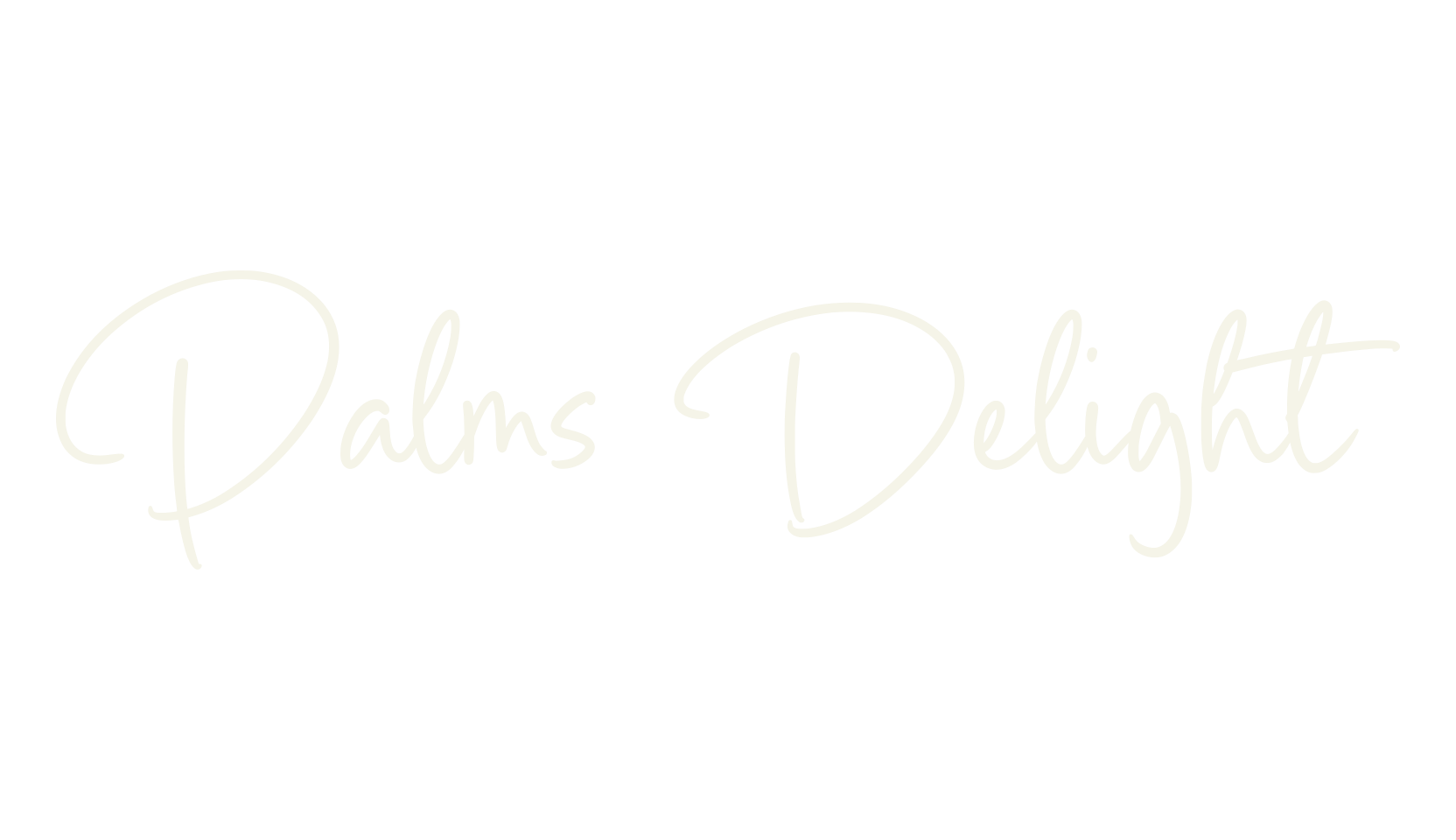Palms Delight, cursive font preview