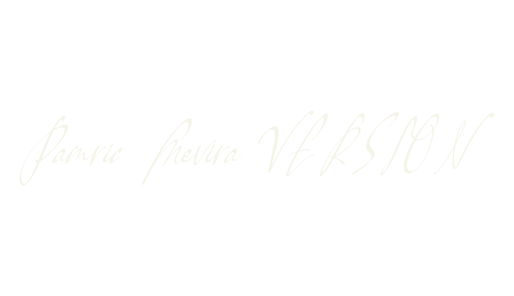Pamric Mevira VERSION, script font preview