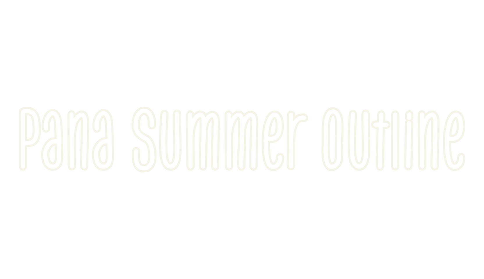 Pana Summer Outline, outline font preview