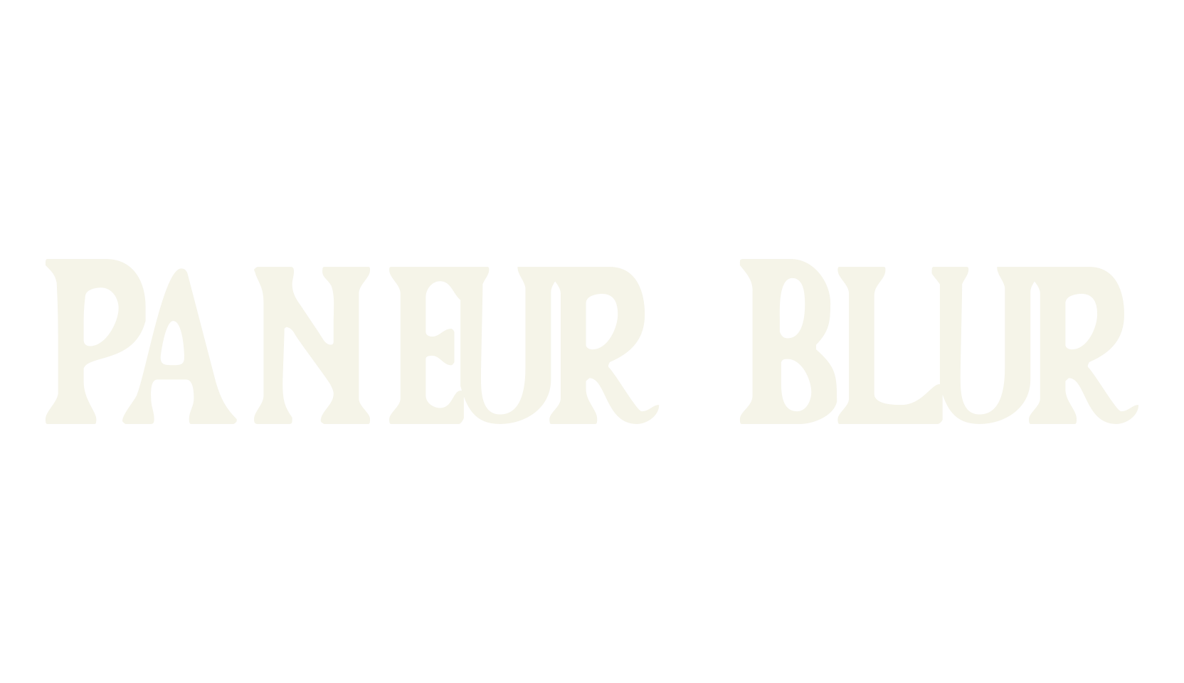 Paneur Blur, artistic font preview