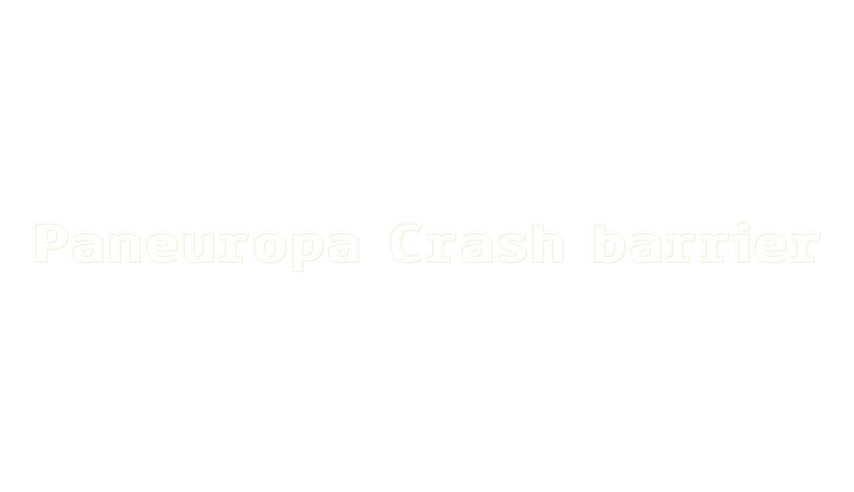 Paneuropa Crash barrier, tern font preview