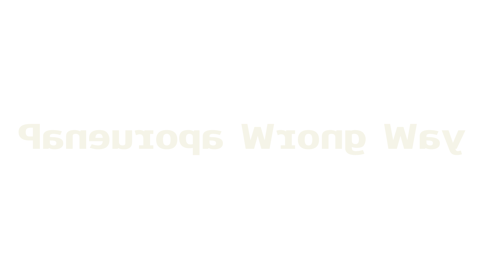 Paneuropa Wrong Way, tern font preview