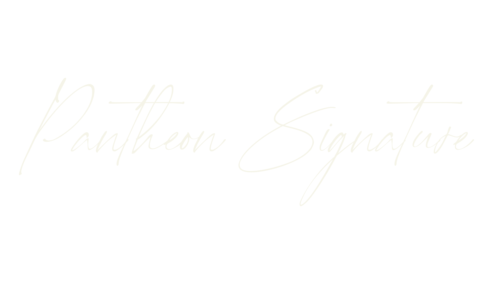 Pantheon Signature, fashion sign font preview