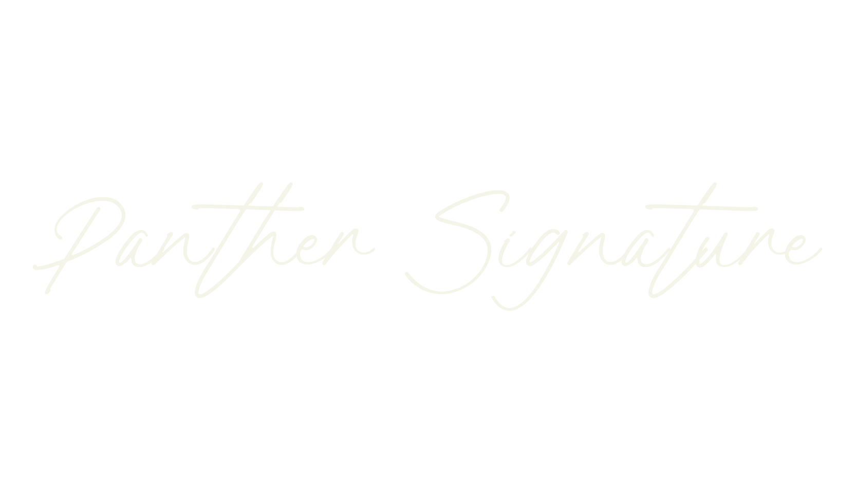 Panther Signature, calligraphy font preview