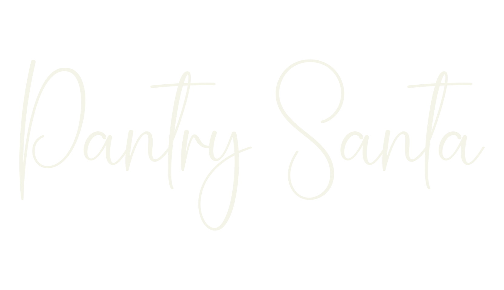 Pantry Santa, calligraphy font preview