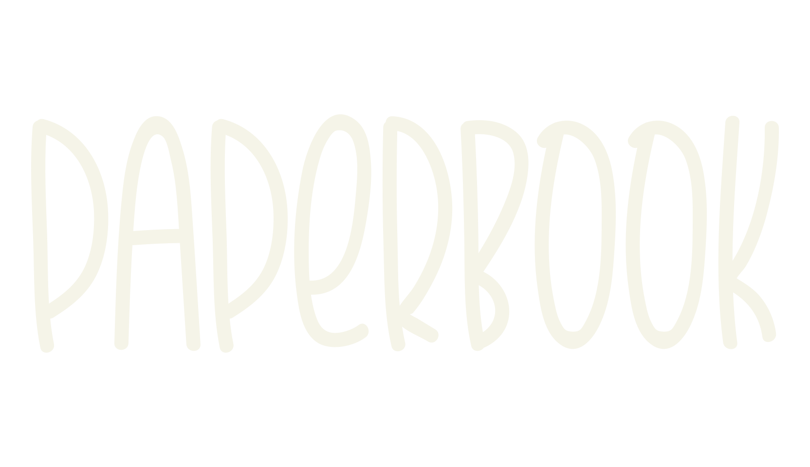 Paperbook, script font preview