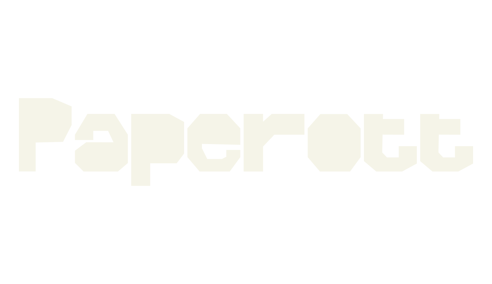 Paperott, block font preview