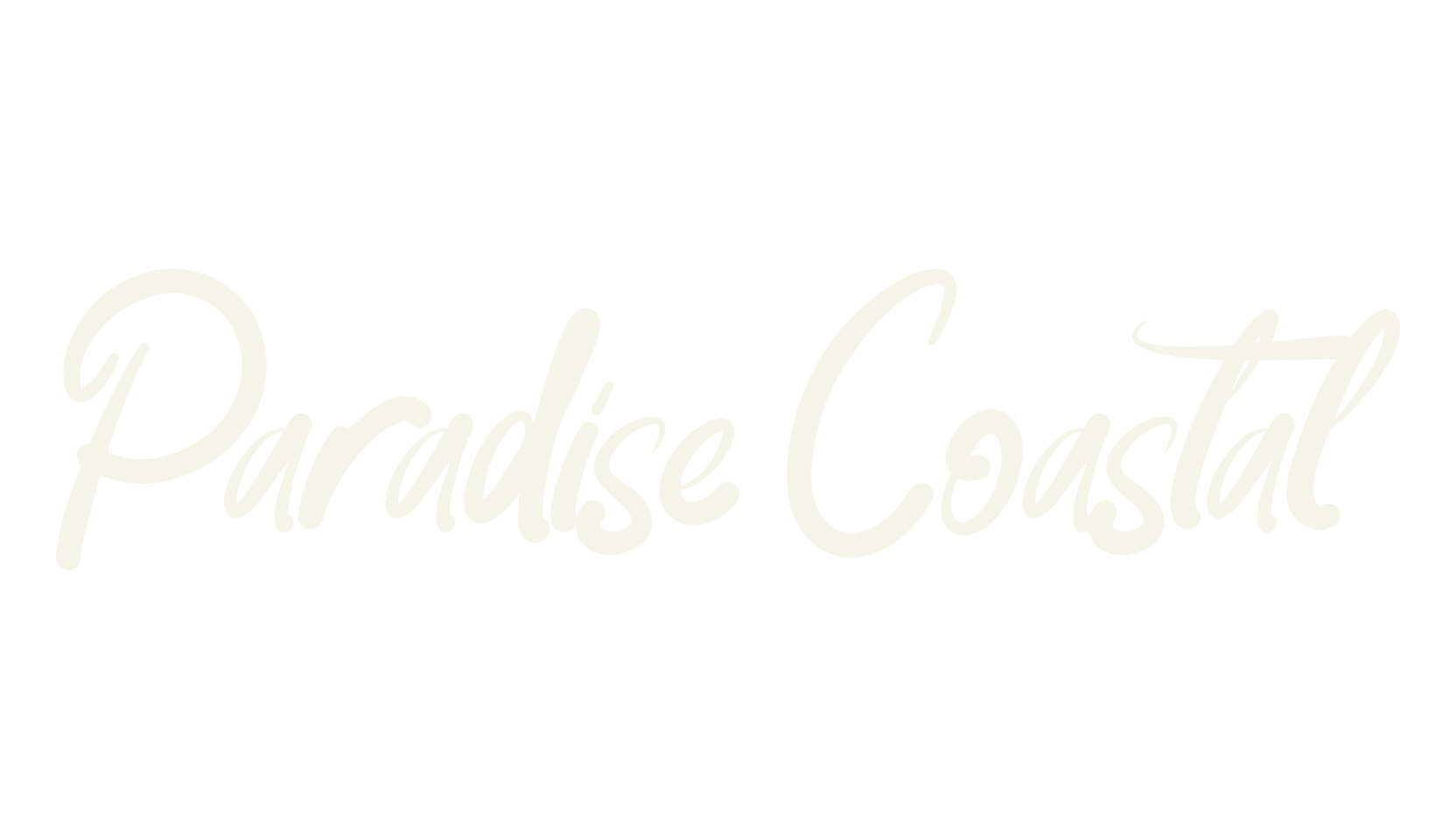 Paradise Coastal, calligraphy font preview